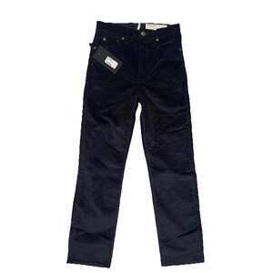 New Rag & Bone Wren Blue Corduroy Jeans High-Rise Slim Straight Size 24 $245